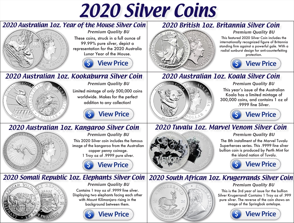 2020 silver coins for sale