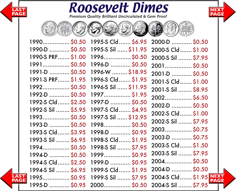 DIMES: Roosevelt Dimes - Buy Collectible Coins Online, Rare US Coins ...